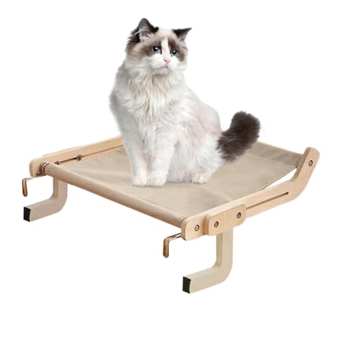 Katzenfenstersitz,Katzenfensterbett | Verstellbare Kätzchen-Hängematte | Strapazierfähiger Fenstersitz-Hängemattensitz für Katzen im Innenbereich, für Nachttisch und Schrank Katzenfenstersitz,Katzenfensterbett | Verstellbare Kätzchen-Hängematte | Strapazierfähiger Fenstersitz-Hängemattensitz für Katzen im Innenbereich, für Nachttisch und Schrank von Flkiglm
