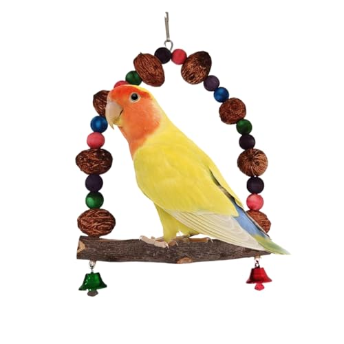 Vogel Sitzstange Für Käfig | Zubehör Für Vogelkäfig | Spielplatz-Ständer-Zubehör Mit Rattanball Für Innen & Außen Nist- & Ruheplatz Vogel Sitzstange Für Käfig | Zubehör Für Vogelkäfig | Spielplatz-Ständer-Zubehör Mit Rattanball Für Innen & Außen Nist- & Ruheplatz von Flkiglm
