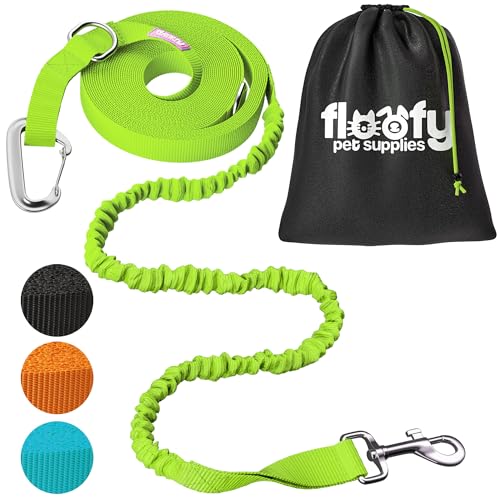 Floofy Pet Supplies Trainingsleine für Hunde, stoßdämpfend, 9 m, Grün von Floofy Pet Supplies