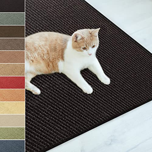 Floordirekt Sisal Fußmatte Teppich Vorleger Kratzteppich Katzenmöbel Kratzmatte Sisalmatte, widerstandsfähig & in vielen Farben und Größen erhältlich (100 x 100 cm, Schwarz) von Floordirekt