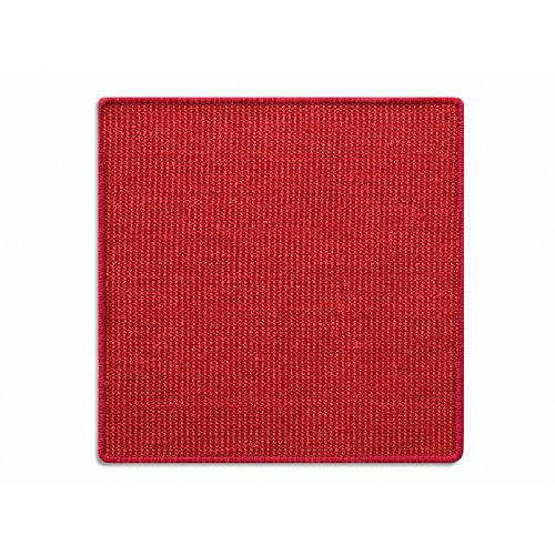 KARAT Sisal Fußmatte Teppich Vorleger Kratzteppich Katzenmöbel Kratzmatte Sisalmatte, widerstandsfähig & in vielen Farben und Größen erhältlich (50 x 50 cm, Rot) von KARAT