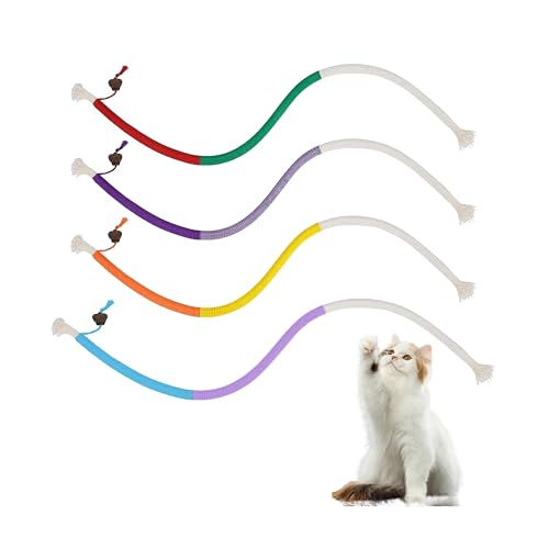 FloraVigo Katzenminze-Spielzeug 4er-Pack, Kauschnur für Katzen, Interaktives Kauspielzeug für Zahnpflege und Zahntraining FloraVigo Katzenminze-Spielzeug 4er-Pack, Kauschnur für Katzen, Interaktives Kauspielzeug für Zahnpflege und Zahntraining von FloraVigo