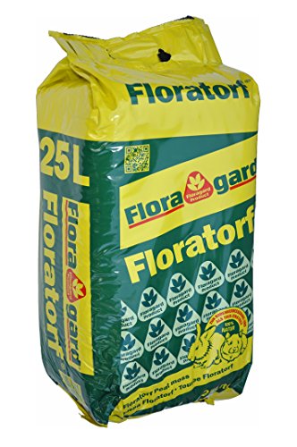 Floragard Flora natürlicher Torf - 25 L - Einstreu für Kleintiere und Nager - Heimtierstreu für Käfig, Stall, Terrarium (gepresst) von Floragard