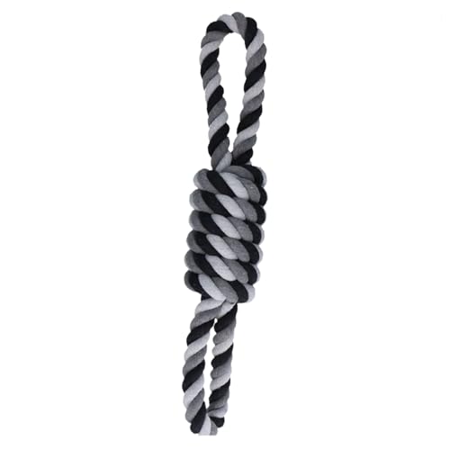 Floss Toss Extreme Rope Tugger - Sehr Robustes und sicheres Hundespielzeug - Hundeseil aus recycelter Baumwolle - Graues Zugseil - 61 cm - Ø 10 cm - 1,2 kg - 1 Knoten Floss Toss Extreme Rope Tugger - Sehr Robustes und sicheres Hundespielzeug - Hundeseil aus recycelter Baumwolle - Graues Zugseil - 61 cm - Ø 10 cm - 1,2 kg - 1 Knoten von Floss Toss