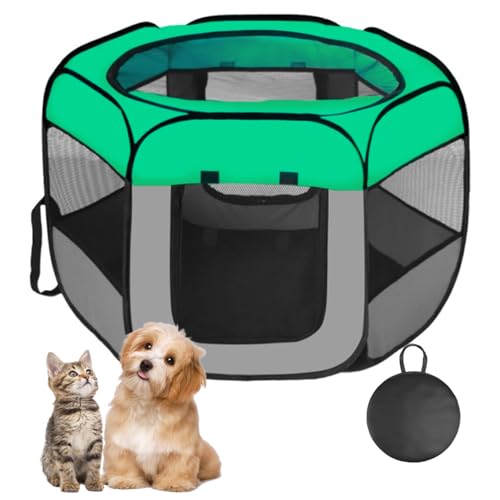 Floving Tragbares faltbares Haustier-Laufkatze Innen- / im Freiengebrauch -6 Verkleidung, wasserdicht (Grün, XL, 6-Jan) von Floving