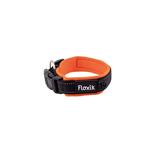 Floxik Hundehalsband verstellbar Größe S | Weiches Neopren Halsband für den Hund & Welpen in verschiedenen Größen inkl. Zugentlastung von Floxik