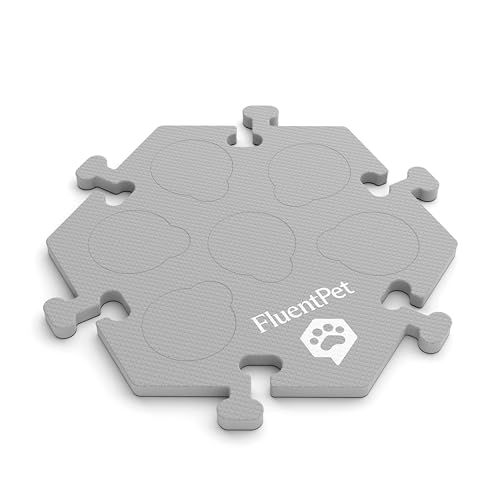 FluentPet HexTile Hunde- und Katzen-Knopfmatte, für bis zu 6 Knöpfe, weich, langlebig und rutschfest, Geschenk für Tierliebhaber, Knöpfe separat erhältlich, Hellgrau FluentPet HexTile Hunde- und Katzen-Knopfmatte, für bis zu 6 Knöpfe, weich, langlebig und rutschfest, Geschenk für Tierliebhaber, Knöpfe separat erhältlich, Hellgrau von FluentPet