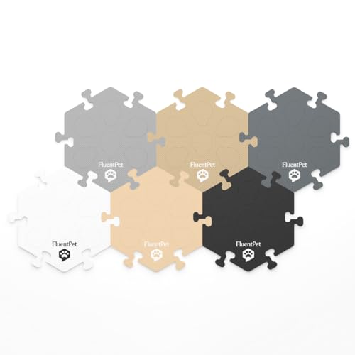FluentPet HexTiles – Beiges & Grays 6er-Pack | Sprechender Hund und Katze Knopfmatten-Set | Jede Matte hält bis zu 6 Knöpfe | weich, langlebig und rutschfest | Geschenk für Tierliebhaber | Knöpfe FluentPet HexTiles – Beiges & Grays 6er-Pack | Sprechender Hund und Katze Knopfmatten-Set | Jede Matte hält bis zu 6 Knöpfe | weich, langlebig und rutschfest | Geschenk für Tierliebhaber | Knöpfe von FluentPet