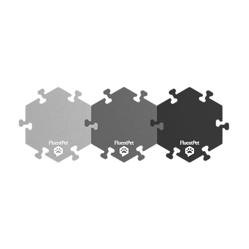 FluentPet HexTiles – Graue Lernmatten für Hunde und Katzen, Jede Matte fasst jeweils bis zu 6 Knöpfe, weich, langlebig und rutschfest, Geschenk für Tierliebhaber, Knöpfe separat erhältlich FluentPet HexTiles – Graue Lernmatten für Hunde und Katzen, Jede Matte fasst jeweils bis zu 6 Knöpfe, weich, langlebig und rutschfest, Geschenk für Tierliebhaber, Knöpfe separat erhältlich von FluentPet