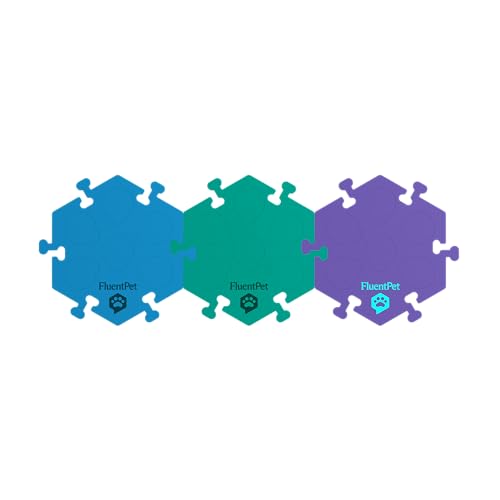 FluentPet HexTiles Lernset für Hunde und Katzen, mit Knöpfen für bis zu 6 Tasten, weich, langlebig und rutschfest, Geschenk für Tierliebhaber, in 12 Farben erhältlich, 3er-Pack FluentPet HexTiles Lernset für Hunde und Katzen, mit Knöpfen für bis zu 6 Tasten, weich, langlebig und rutschfest, Geschenk für Tierliebhaber, in 12 Farben erhältlich, 3er-Pack von FluentPet