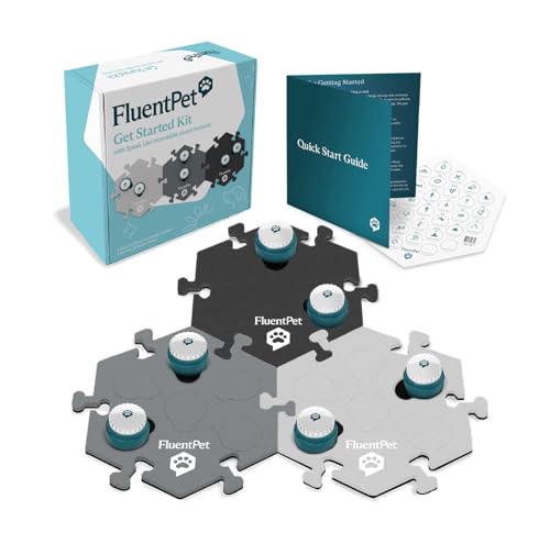 FluentPet Speak Up Set mit klarerem nach oben gerichtetem Sound – 6 beschreibbare Tasten für Hunde & 3 graue HexTiles | Kommunikationstasten für Hunde & Katzen | mit Batterien FluentPet Speak Up Set mit klarerem nach oben gerichtetem Sound – 6 beschreibbare Tasten für Hunde & 3 graue HexTiles | Kommunikationstasten für Hunde & Katzen | mit Batterien von FluentPet
