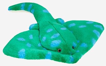 Fluff & Tuff Gordon Stingray - Hund-Plüsch-Spielzeug - Medium - Unisex - Assorted - Einfarbig - Tragbar - Erwachsene Hunde von Fluff & Tuff