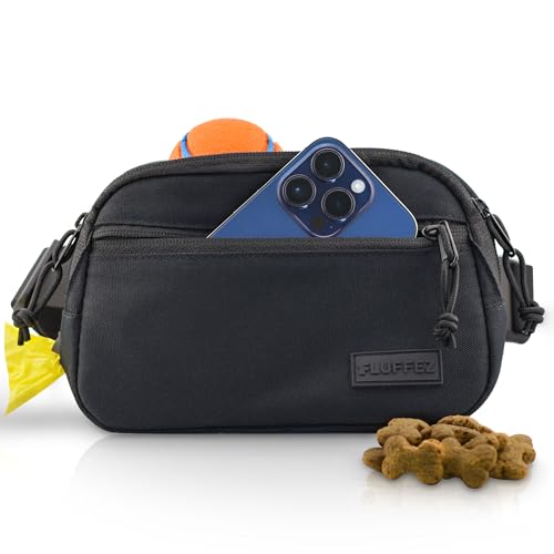 Fluffez Leckerlitasche für Hunde – Bauchtasche mit verschließbaren Innentaschen und separatem Reißverschluss - Gassi Tasche für das Hundetraining – Leckerlibeutel mit Kotbeutelspender Fluffez Leckerlitasche für Hunde – Bauchtasche mit verschließbaren Innentaschen und separatem Reißverschluss - Gassi Tasche für das Hundetraining – Leckerlibeutel mit Kotbeutelspender von Fluffez