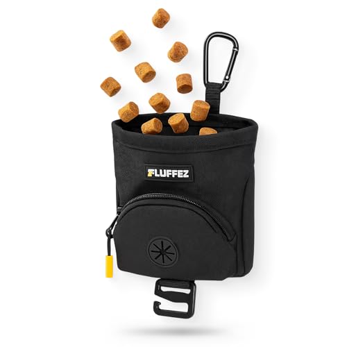 Fluffez kleine Leckerlibeutel mit Kotbeutelspender – Magnetverschluss, Karabiner & Klett – kompakte Leckerlitasche für Hunde – Ideal für Hundetraining & Spaziergänge Fluffez kleine Leckerlibeutel mit Kotbeutelspender – Magnetverschluss, Karabiner & Klett – kompakte Leckerlitasche für Hunde – Ideal für Hundetraining & Spaziergänge von Fluffez