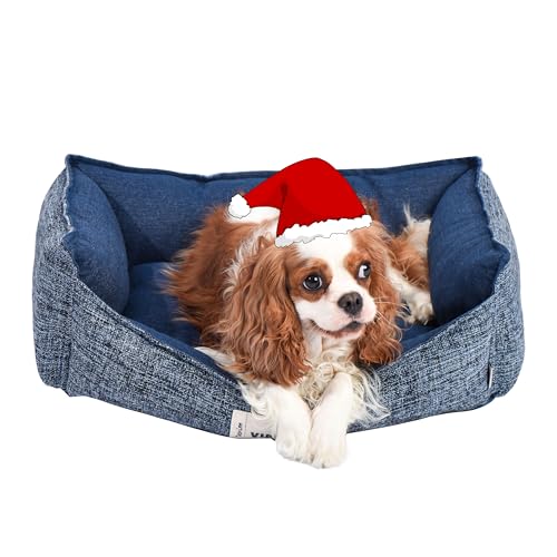 FluffyDream Hundebett für kleine Hunde, superweiches Haustierbett, geeignet für Hunde bis zu 13,6 kg, 61 x 50 cm, Dunkelblau FluffyDream Hundebett für kleine Hunde, superweiches Haustierbett, geeignet für Hunde bis zu 13,6 kg, 61 x 50 cm, Dunkelblau von FluffyDream