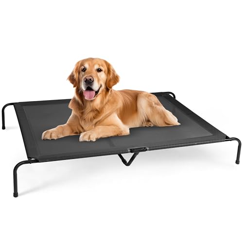 FluffyDream Kühlendes erhöhtes Hundebett, erhöhtes tragbares Hundebett, rutschfeste Füße, tragbar, langlebig, 152,4 x 94,4 x 22,9 cm, Schwarz FluffyDream Kühlendes erhöhtes Hundebett, erhöhtes tragbares Hundebett, rutschfeste Füße, tragbar, langlebig, 152,4 x 94,4 x 22,9 cm, Schwarz von FluffyDream