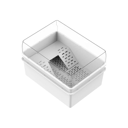 Flushbay Schildkrötenbecken mit Sonnenplattform Multifunktionsbereiche Acryl Schildkröte Aquarium Tank mit 360° Panoramablick für Schildkröten, Krebse und Eidechse (Doppelschicht) von Flushbay