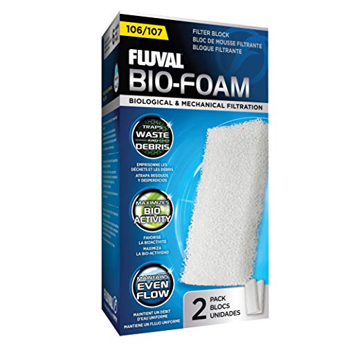 Fluval Bio-Foam Schaumstoffpatrone, für Fluval Außenfilter 106 und 107, 2er Pack von Fluval