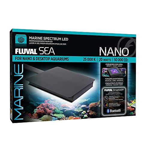 Fluval Sea Marine 3.0, Nano LED Beleuchtung für Meerwasseraquarien, Aluminium , 12,7 x 12,7cm, 20W von Fluval