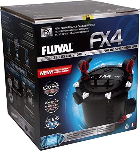 Fluval A214 FX4 Hochleistungs-Außenfilter, für Aquarien mit einerKapazitätvonbiszu1.000Lgeeignet von Fluval