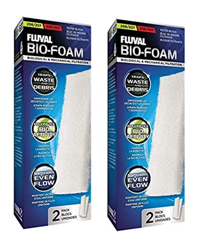 Fluval A222 Schaumstoff Filterzubehör für 204/205/206 304/305/306 (2 Pack) von Fluval