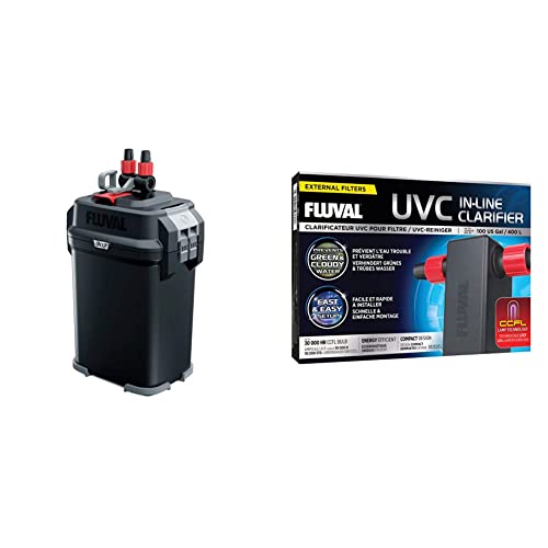 Fluval A447 307 Aussenfilter, 300 l & UVC-Klärer, für Aquarien, UVC Klärer mit CCFL-Lamp Technologie, 447 g (1er Pack) von Fluval