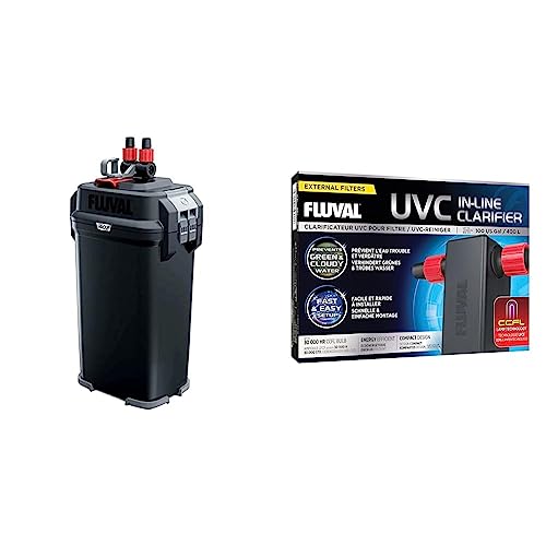 Fluval A450 407 Aussenfilter, 400 l & UVC-Klärer, für Aquarien, UVC Klärer mit CCFL-Lamp Technologie, 447 g (1er Pack) von Fluval