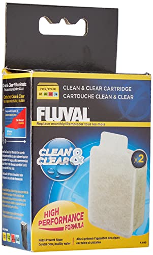 Fluval Clean & Clear Filterpatrone, mit Hochleistungsharz für gesünderes Wasser für Fluval Innenfilter U1, U2, U3 und U4, 2er Pack von Fluval