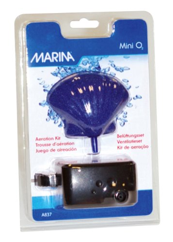 Marina Mini Belüftungsset für Aquarien bis 20l, besteht aus Durchlüfterpumpe, Ausströmerstein und Luftschlauch von Fluval