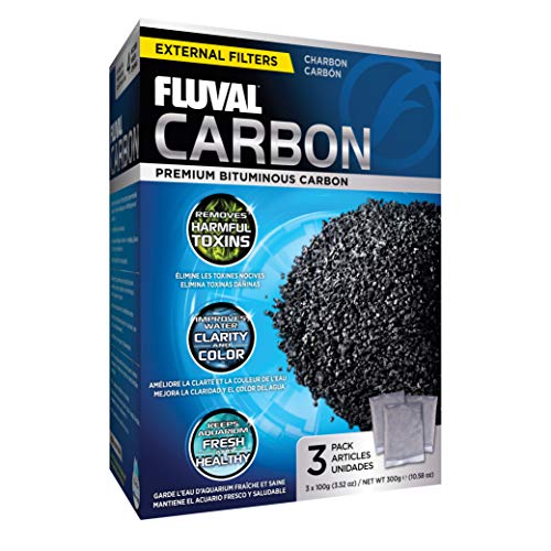 Fluval Aktivkohle Filtereinsatz, für Süß- und Meerwasseraquarien geeignet, 3 x 100g von Fluval