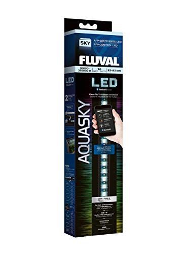 Fluval AquaSky 2.0, LED Beleuchtung fuer Suesswasser Aquarien, 53 - 83cm, 16W von Fluval