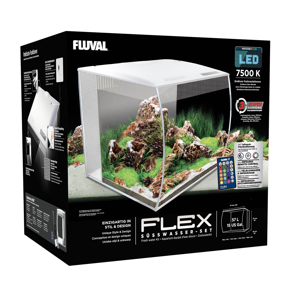 Fluval Aquarium Flex Set 57 L weiß von Fluval