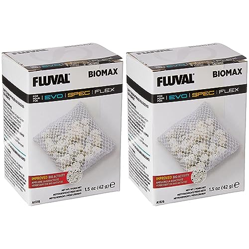 Fluval Biomax, Bio-Ringe mit einem komplexen Porensystem für Nutzbakterien, geeignet für Flex 34 L, 57 L und 123 L sowie die Spec 1, 3 und 5 Aquarien,42g (Packung mit 2) von Fluval