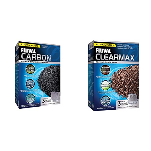 Fluval Clearmax Phosphatentferner, Premium-Harz zur Entfernung von Phosphat, Nitrit und Nitrat, 3 x 100g & Aktivkohle Filtereinsatz, für Süß- und Meerwasseraquarien geeignet, 3 x 100g Fluval Clearmax Phosphatentferner, Premium-Harz zur Entfernung von Phosphat, Nitrit und Nitrat, 3 x 100g & Aktivkohle Filtereinsatz, für Süß- und Meerwasseraquarien geeignet, 3 x 100g von Fluval