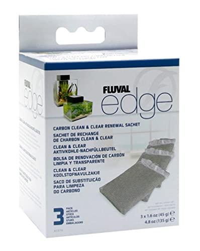Fluval Clean and Clear Aktivkohle Filtereinsatz, geeignet für die Fluval Edge Aquarien, 3er Pack von Fluval