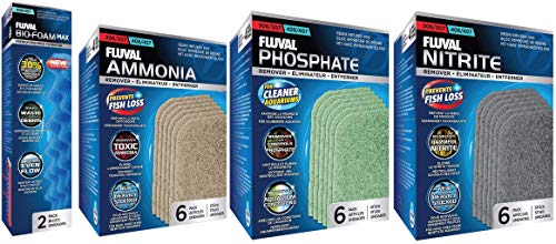 Fluval Ersatz-Medien für 407 Aquarienfilter: Bio-Schaum, Ammoniakentferner, Phosphatentferner, Nitrit-Entferner, 4 Stück Fluval Ersatz-Medien für 407 Aquarienfilter: Bio-Schaum, Ammoniakentferner, Phosphatentferner, Nitrit-Entferner, 4 Stück von Fluval