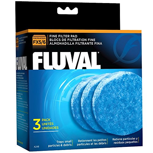 Fluval Feinfilter Schaumstoffpatrone, für Fluval Außenfilter FX4, FX5 und FX6, 3er Pack von Fluval