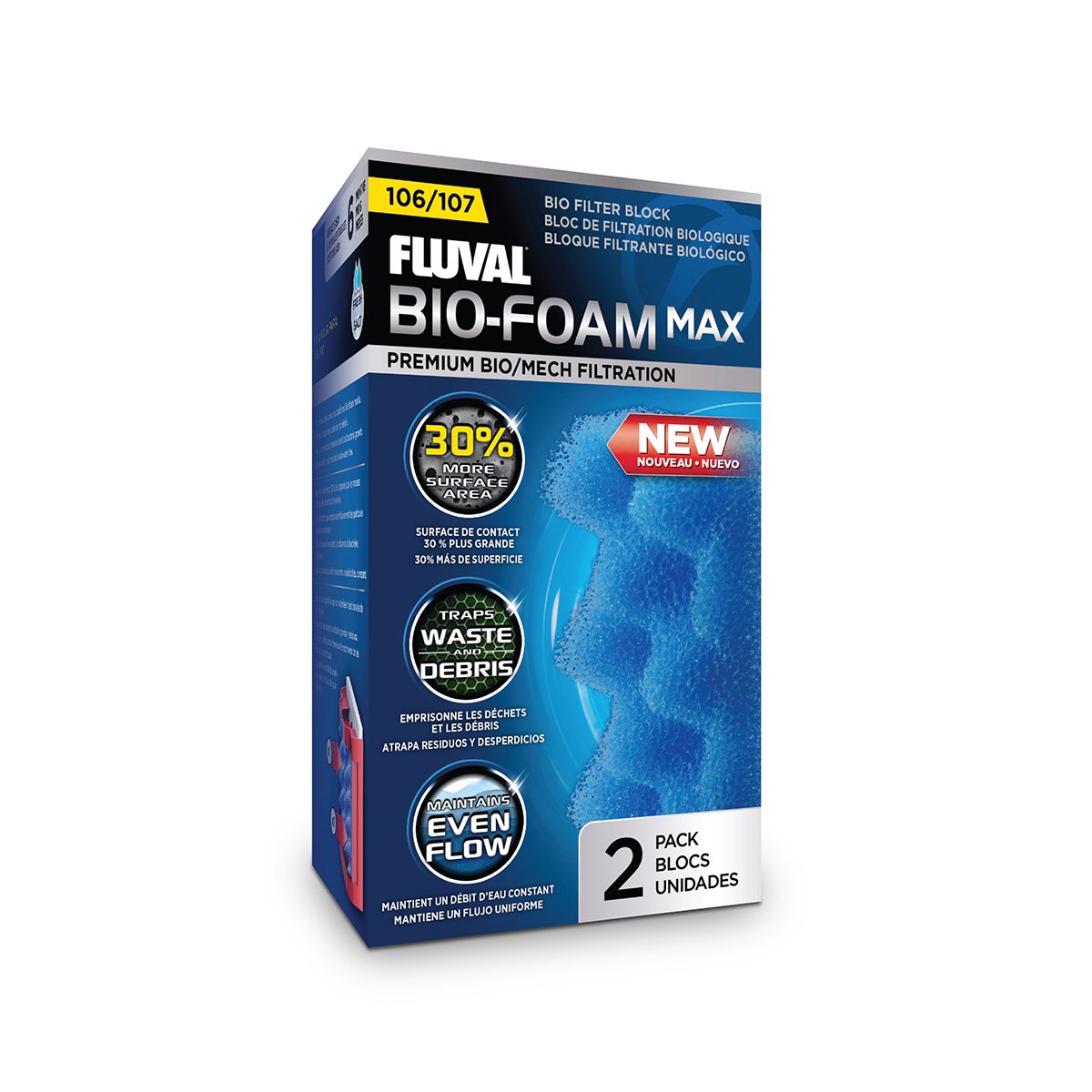 Fluval Filtersatzfilter für 107 Bio Foam MAX von Fluval