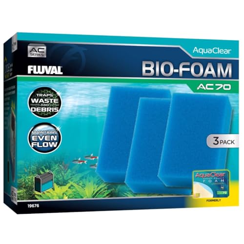 Fluval - Bioschaum für AC70 Power Filter, 3er Pack - für den Einsatz in Süß- & Salzwasseraquarien von Fluval