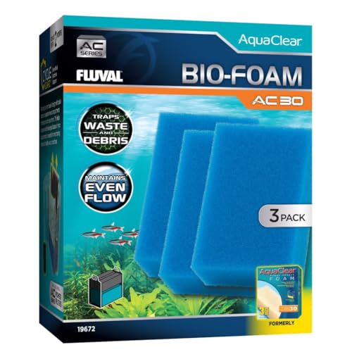 Fluval - Bioschaum für AC30 Powerfilter, 3er-Pack - für den Einsatz in Süß- & Salzwasseraquarien von Fluval