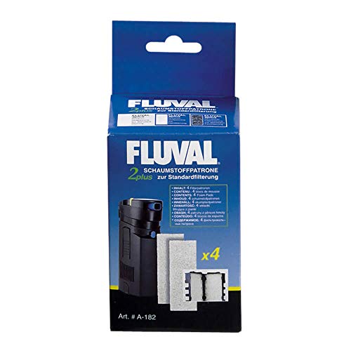 Fluval Schaumstoffpatrone, zur Standardfilterung für den Fluval 2+ Innenfilter, 4er Pack von Fluval