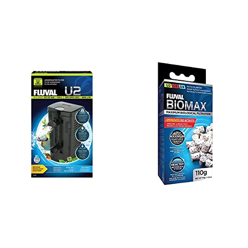 Fluval U2 Innenfilter, für Aquarien von 45 bis 110l + Biomax, Bio-Ringe mit einem komplexen Porensystem für Nutzbakterien, Innenfilter U2, U3 und U4, 170g Fluval U2 Innenfilter, für Aquarien von 45 bis 110l + Biomax, Bio-Ringe mit einem komplexen Porensystem für Nutzbakterien, Innenfilter U2, U3 und U4, 170g von Fluval