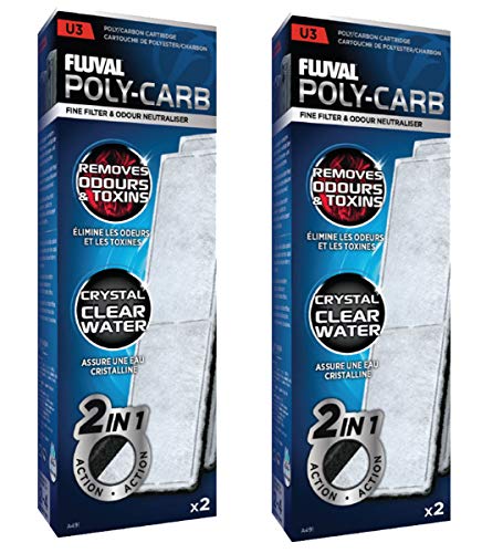 Original Fluval U3 Filter Set - Schaumstoff-Filtereinsatz , Poly-Aktivkohle-Filtereinsatz , Biomax 70g von Fluval