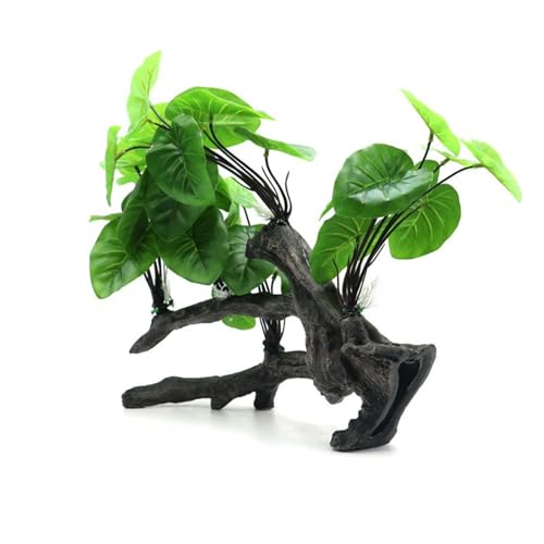 Fluxioxtna Aquarium Landschaft Blattmodell Driftwood Aquarien Dekorationen Kunsthandwerk Terrarium Habitat Ornamente Realistische Unterwasserdekorationen von Fluxioxtna