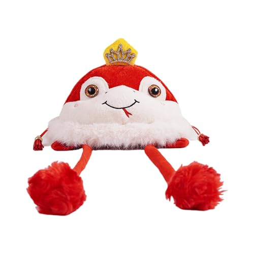 Fluxioxtna Feiertagsthemen Haustierhut Schlangejahr Pelzige Pompons Für Hunde Und Katzen Wärme Chinesische Neujahrsfotografie Requisiten Kopfwege Festival Party Kleidung Accessoires von Fluxioxtna