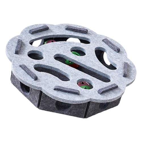 Fluxioxtna Interaktion Filzkasten Katzen Mental Stimulationsspielzeug Mit Bells Ball Design Fördern Neugier Und Spielspielzeugspielspielzeug Spielen von Fluxioxtna