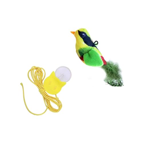 Fluxioxtna Katzen Spielzeug Realistischer Teaser Chirping Toy Sparrow Anreicherung Chirping Realistische Katzen Und Und Fasspaßige Übungen Haltbarkeit Hängen von Fluxioxtna
