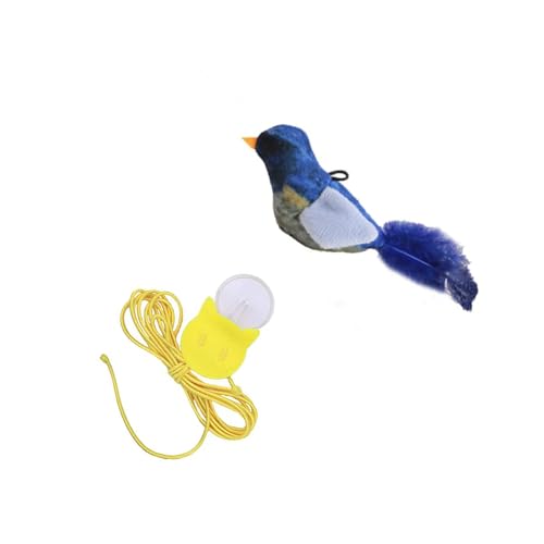 Fluxioxtna Katzen Spielzeug Realistischer Teaser Chirping Toy Sparrow Anreicherung Chirping Realistische Katzen Und Und Fasspaßige Übungen Haltbarkeit Hängen von Fluxioxtna