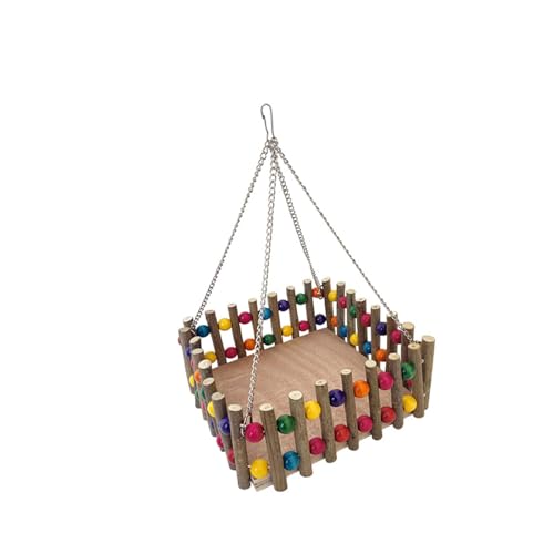 Vogelperch Schwung Holz Kauen Hängemattenbett Spielzeug Für Papageien Kleine Haustierkäfigzubehör Hängen Schutzbett Für Kleines von Fluxioxtna