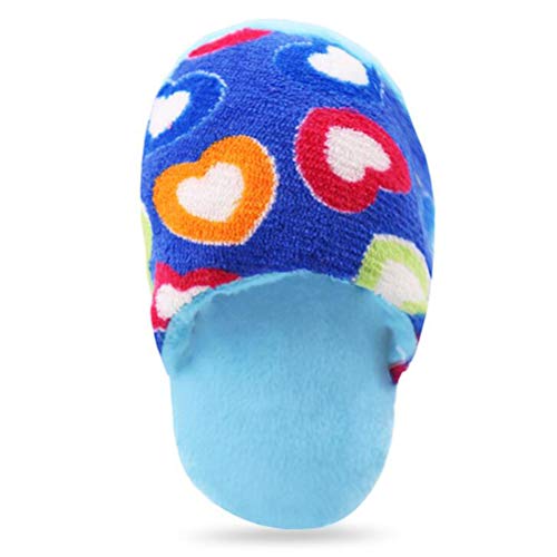 Flybloom Pet Chew Toys Vocal gestreifte Hausschuhe Toys Plüsch Hund Katze interaktiv beißen Toy Molar Toy Heimtierbedarf, blau Flybloom Pet Chew Toys Vocal gestreifte Hausschuhe Toys Plüsch Hund Katze interaktiv beißen Toy Molar Toy Heimtierbedarf, blau von Flybloom